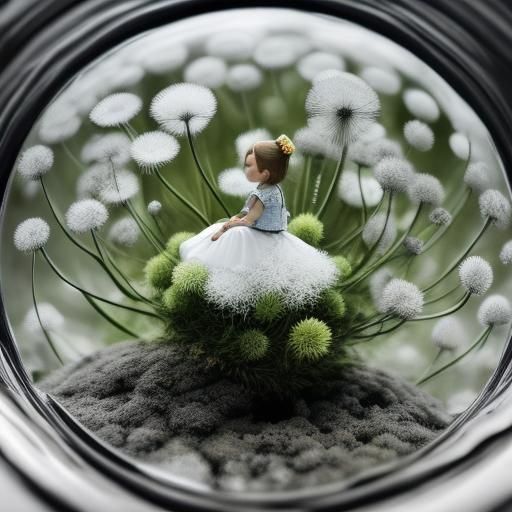 Dandelion Close-Up: Child's Point of View