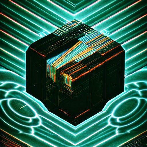 Surreal Dystopian Landscape in Vorticism Style