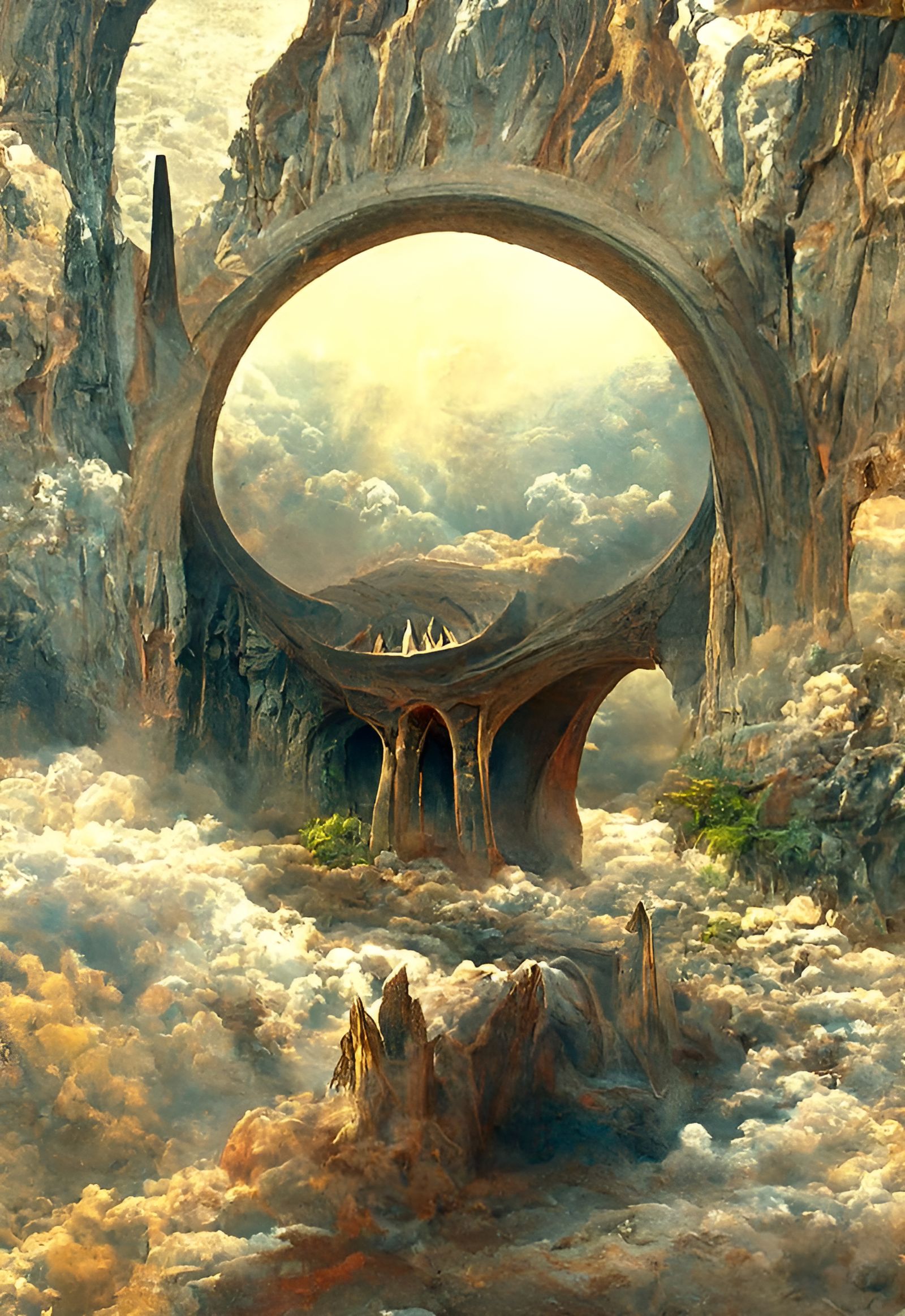 Circular Stargate to Alien World Concept Art