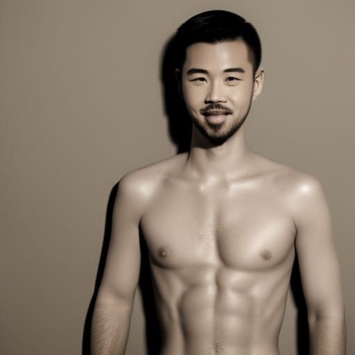 Origami Portrait of a Handsome Man