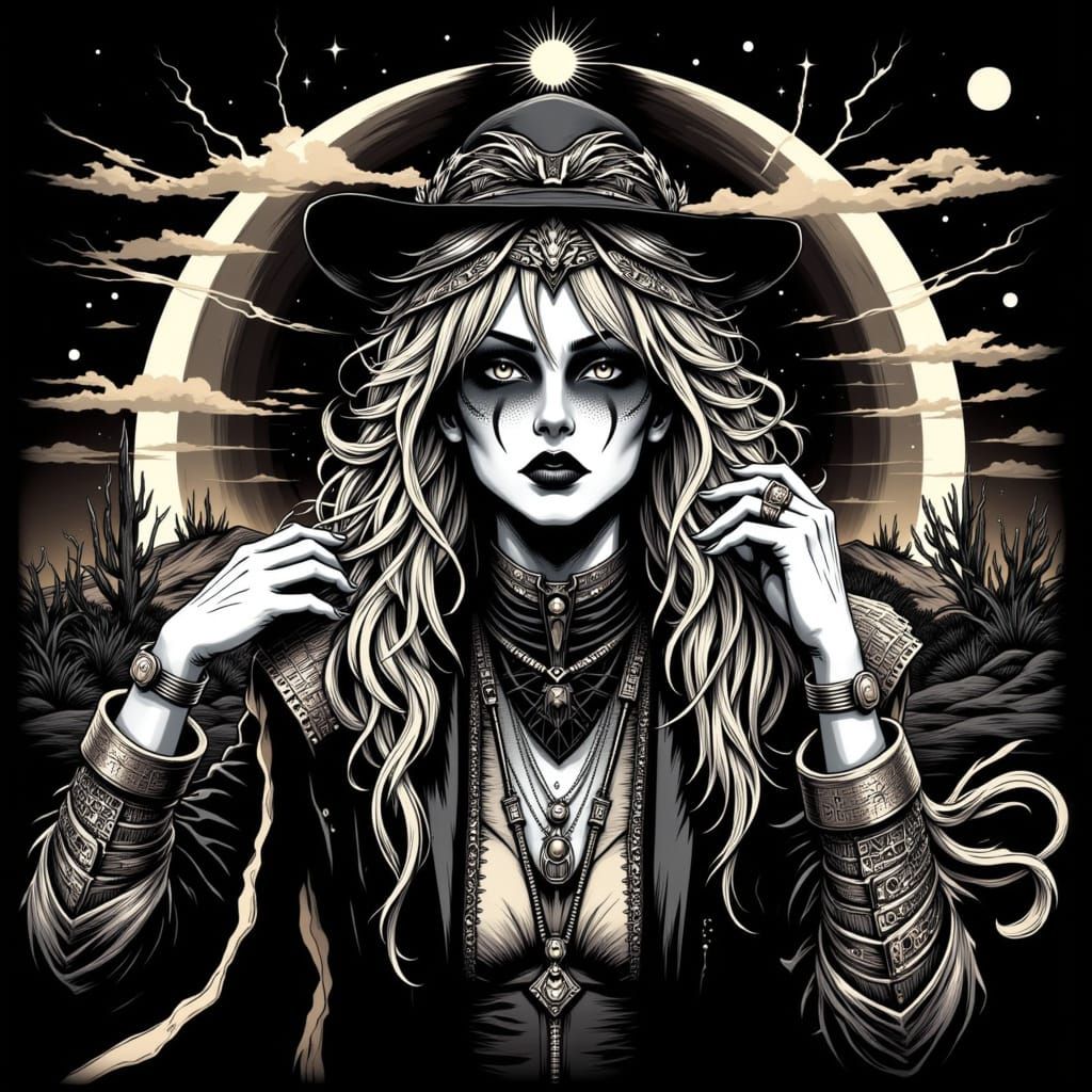 Gothic Vampiress Desert Rocker in Arrakis Style