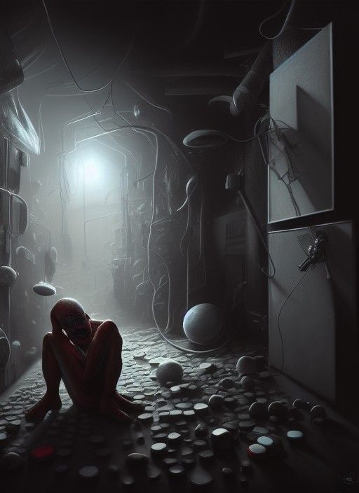 Surreal "Life is Pain" Concept Art