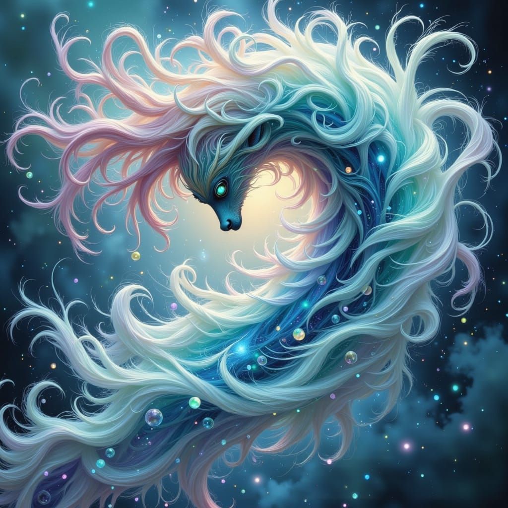 Ethereal Air Elemental in Dark Cyberpunk Style