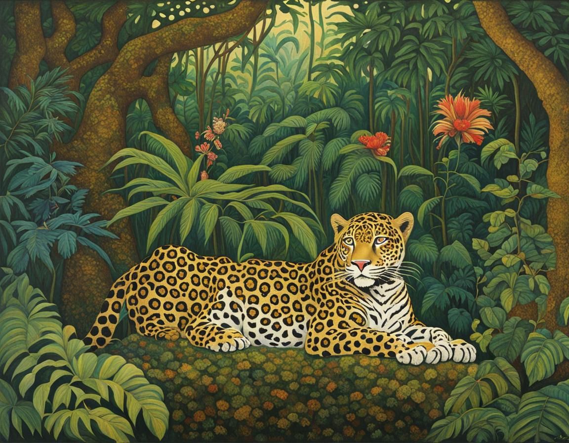 Rousseau Jungle scene #9