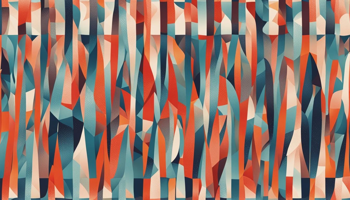 Geometric Pattern Evoking Ballet Dancers