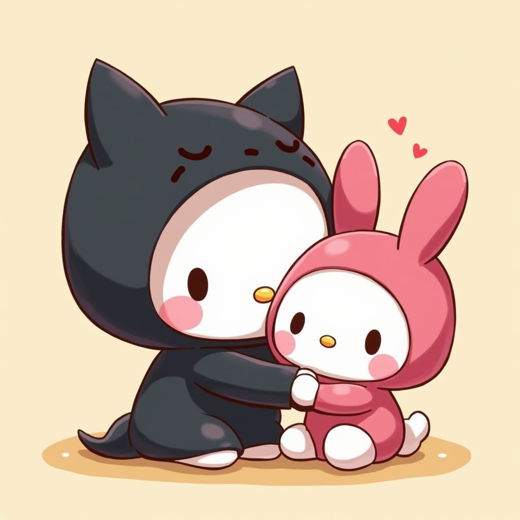 Hello Kitty and Pompompurin Kawaii Cosplay