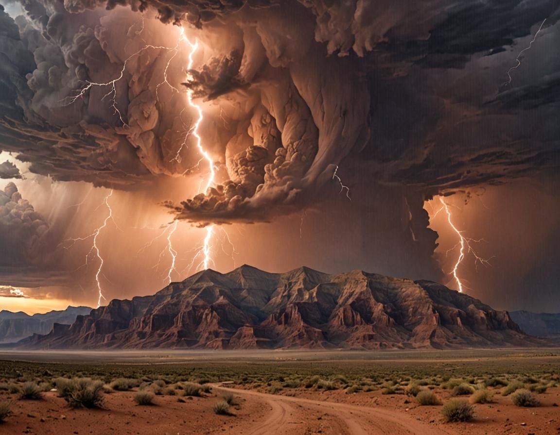 Surreal Stormscape Unleashes Epic Sunset