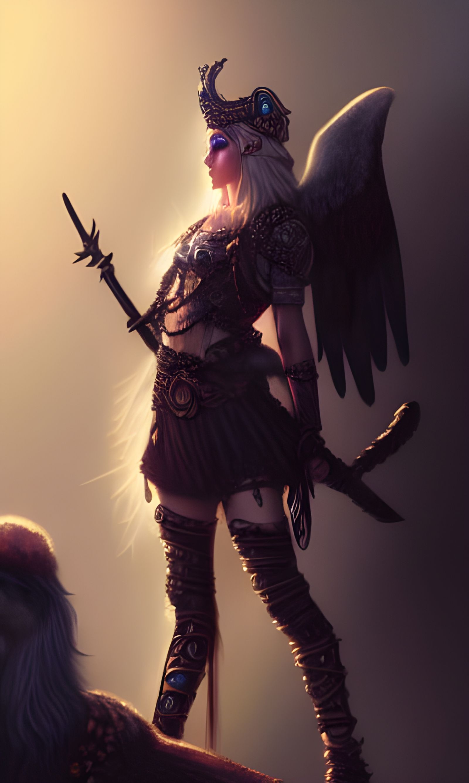 Goddess Odin: Sensual Punk Concept Art