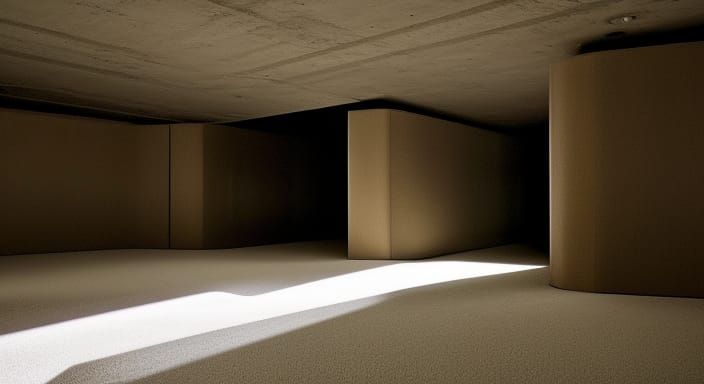 Surreal Underground Liminal Space Dreamscape