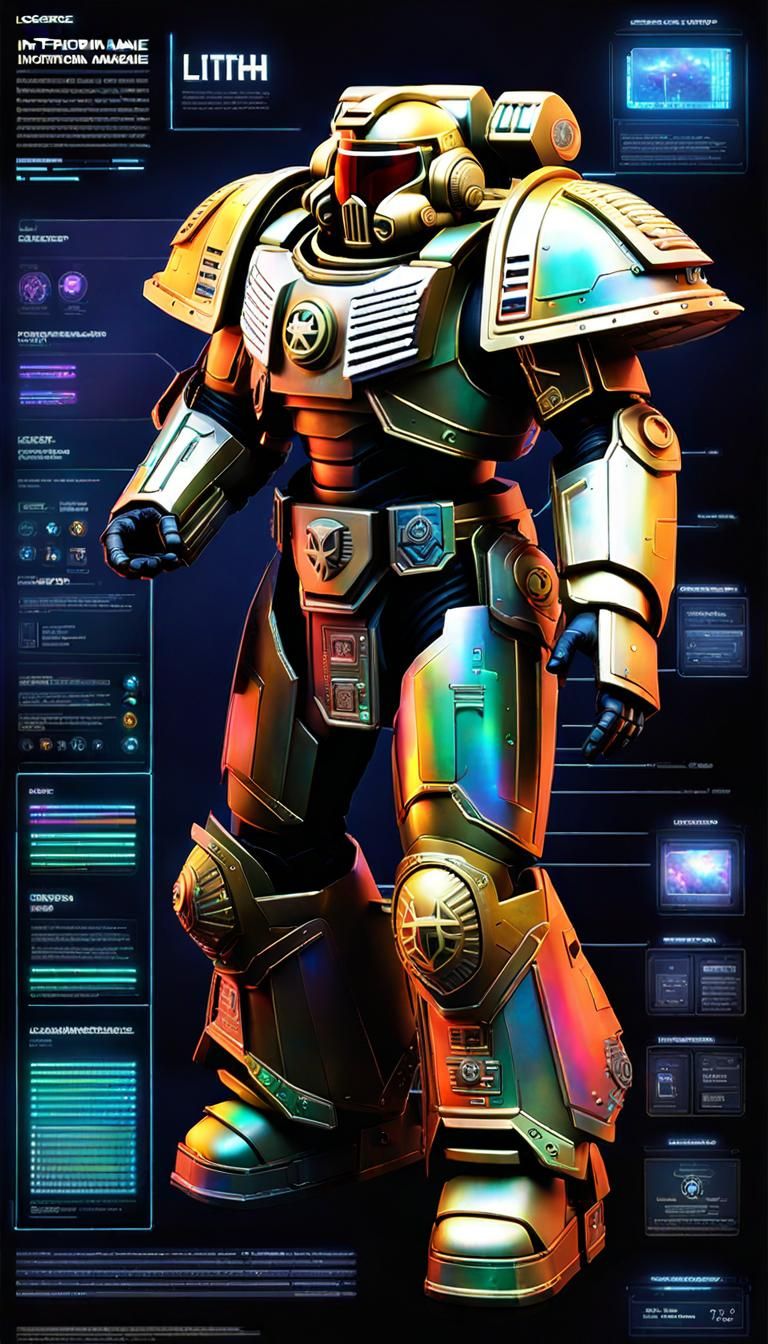 RPG Space Marine character in Holographic Camouflage Armor