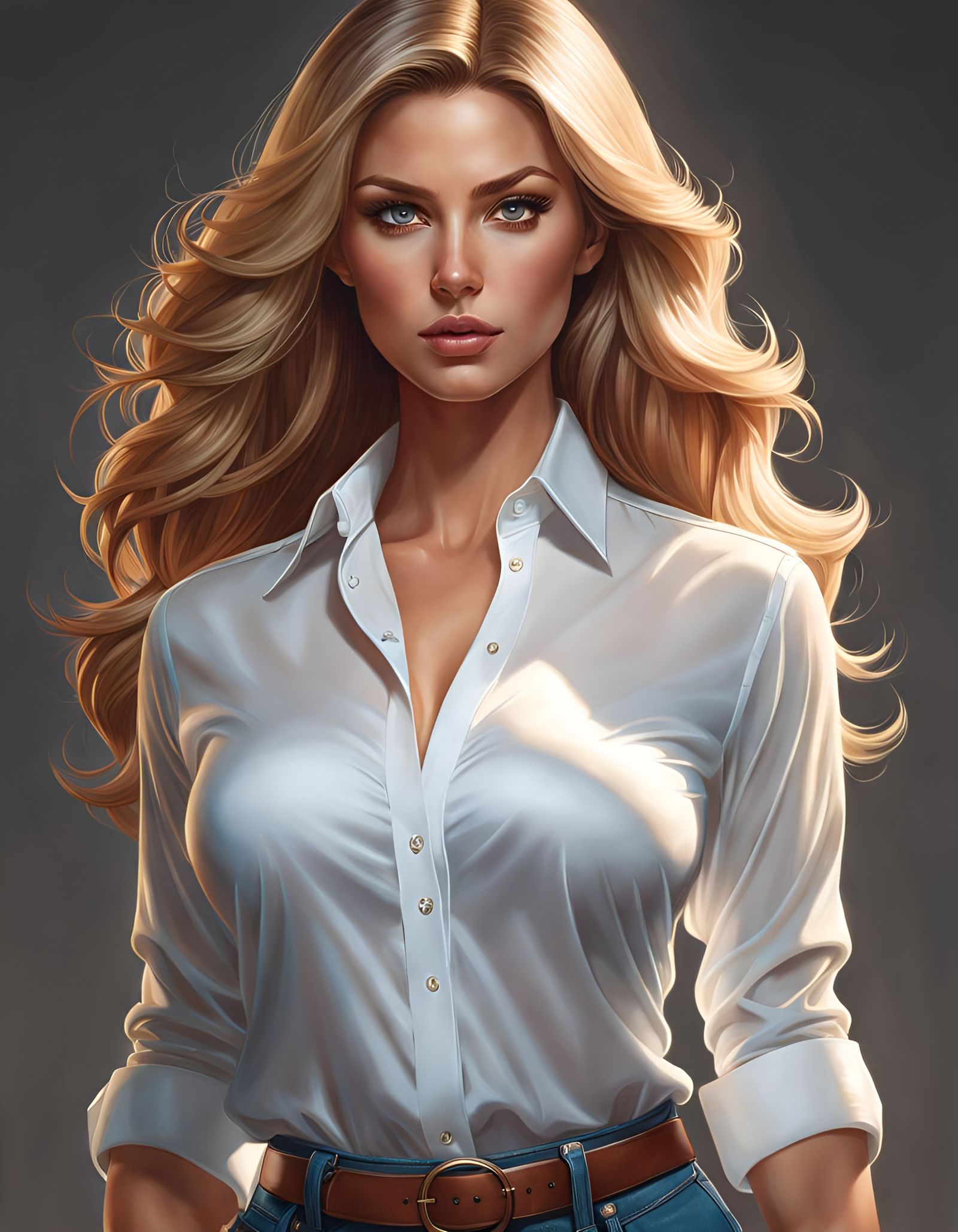 Hyperrealistic Full Body Portrait of a Gorgeous Woman