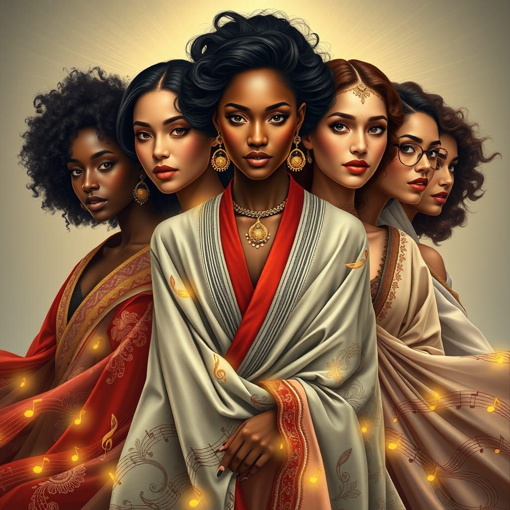 Hyper-Realistic Portrait of the Universal Soul of Music in H...