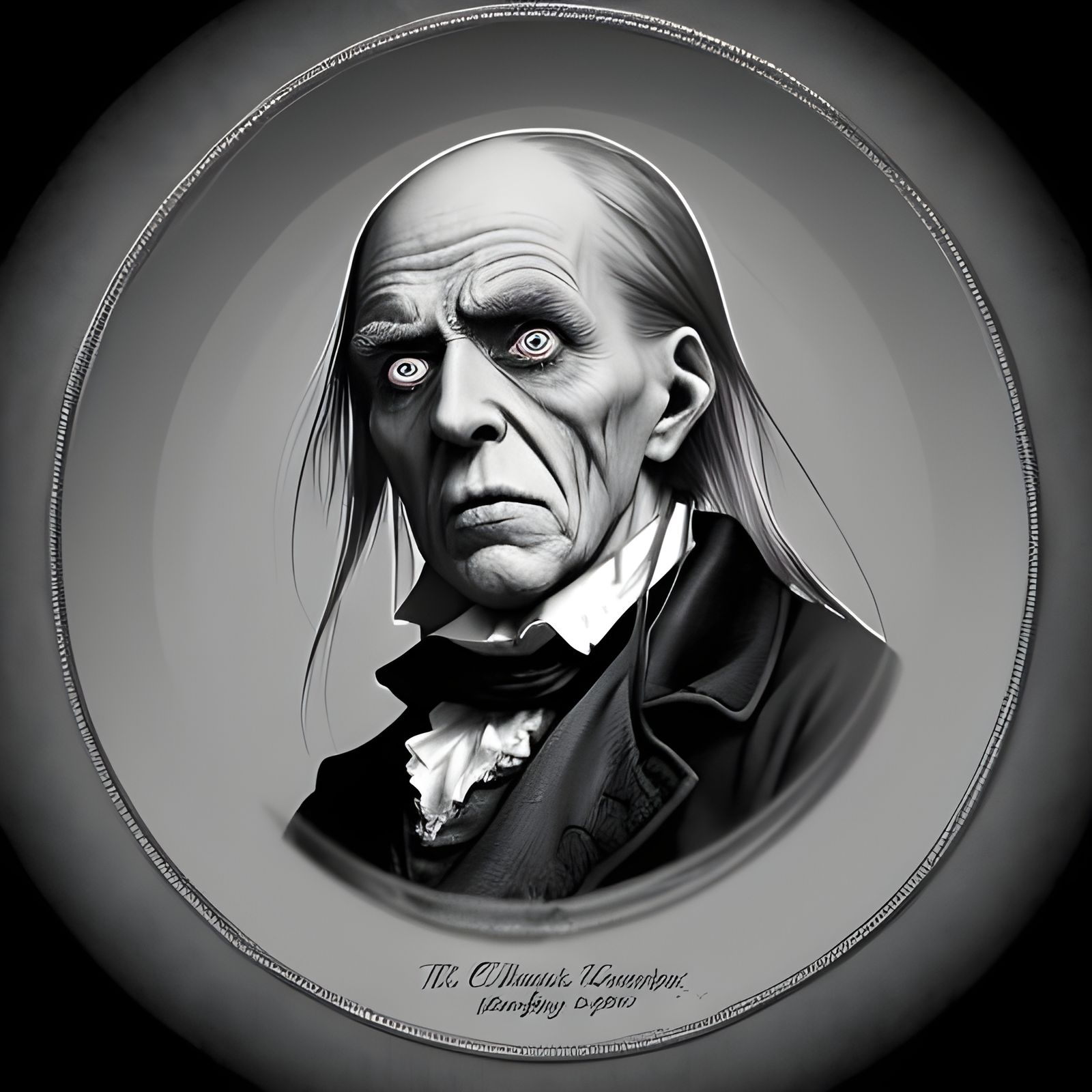Frightening Double Exposure Portrait: Ebenezer Scrooge