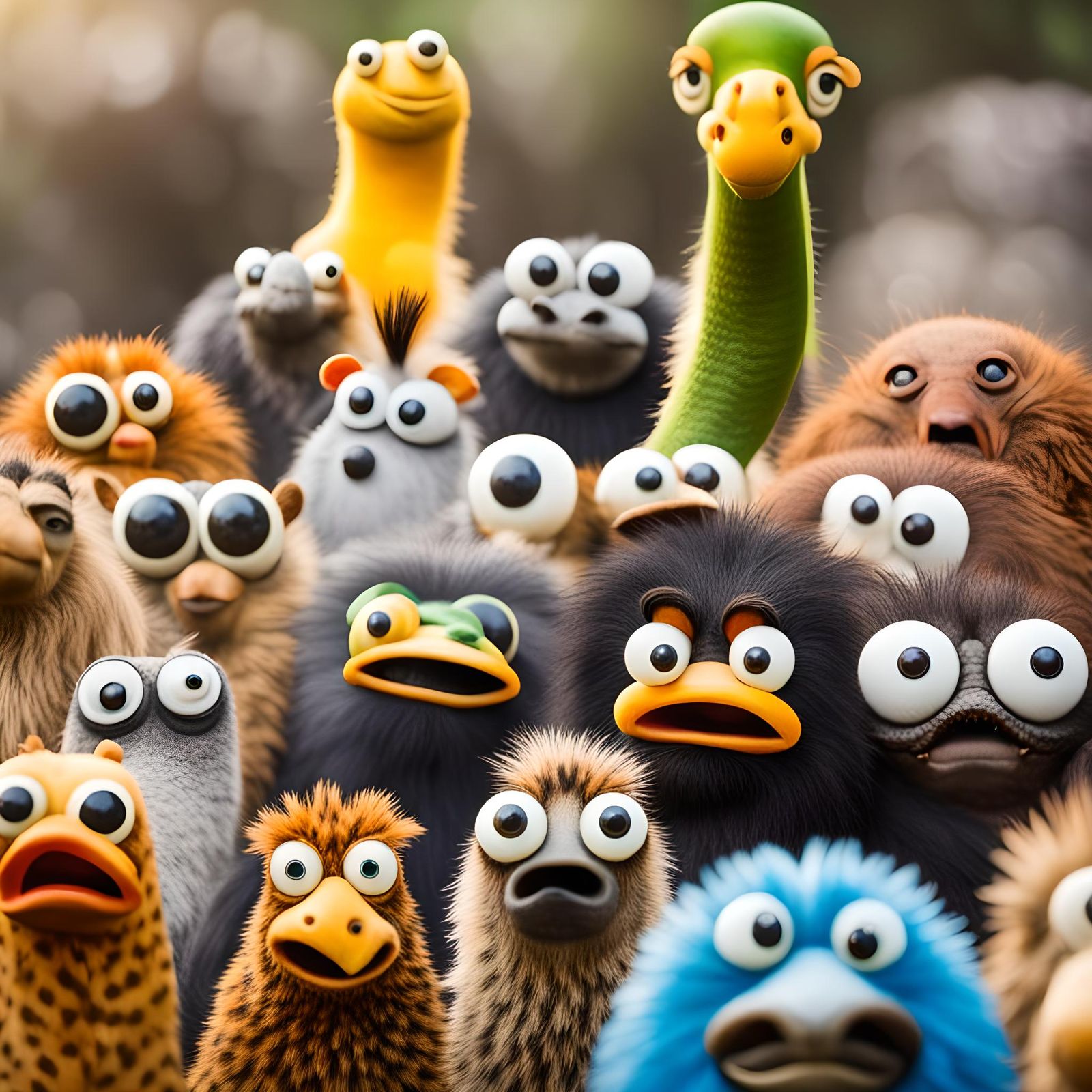 Funny Zoo Animals with Googly Eyes