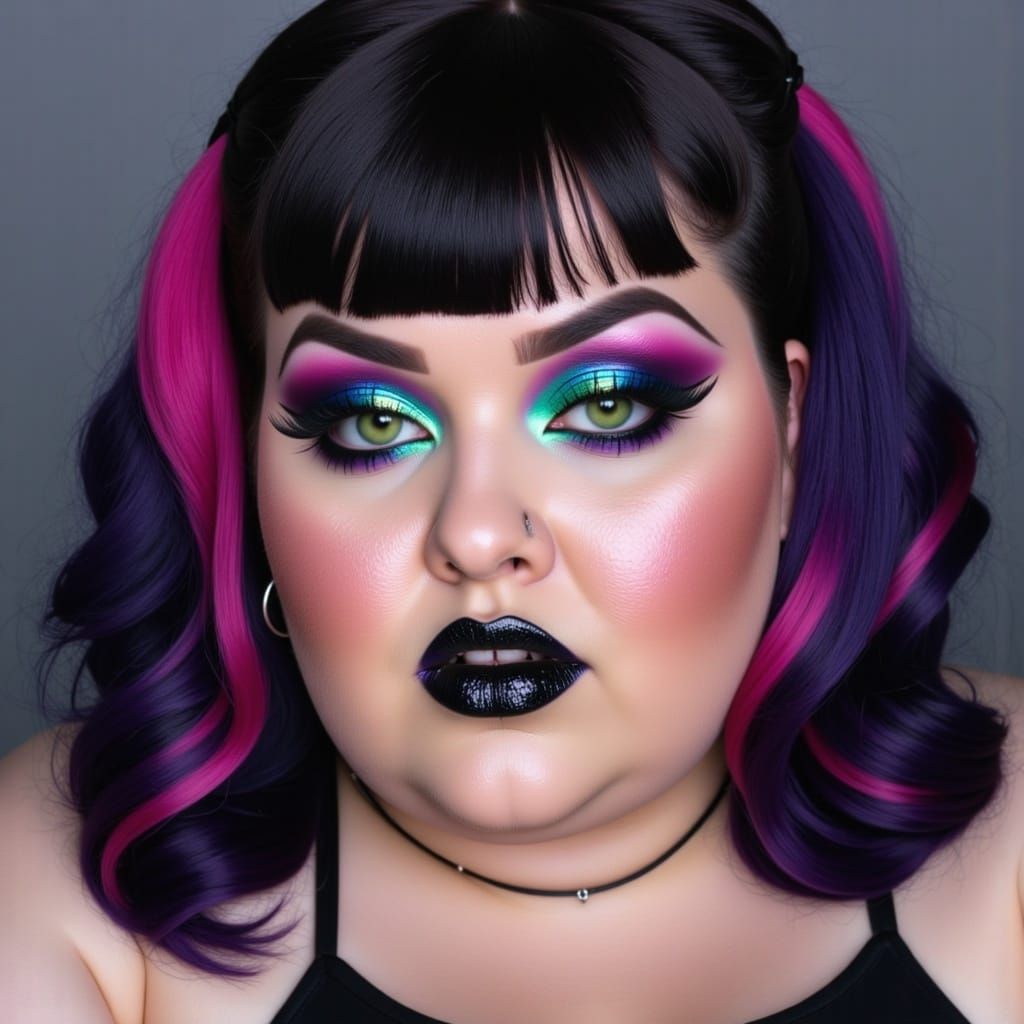 Vibrant Goddess of Bright Colors and Glitter