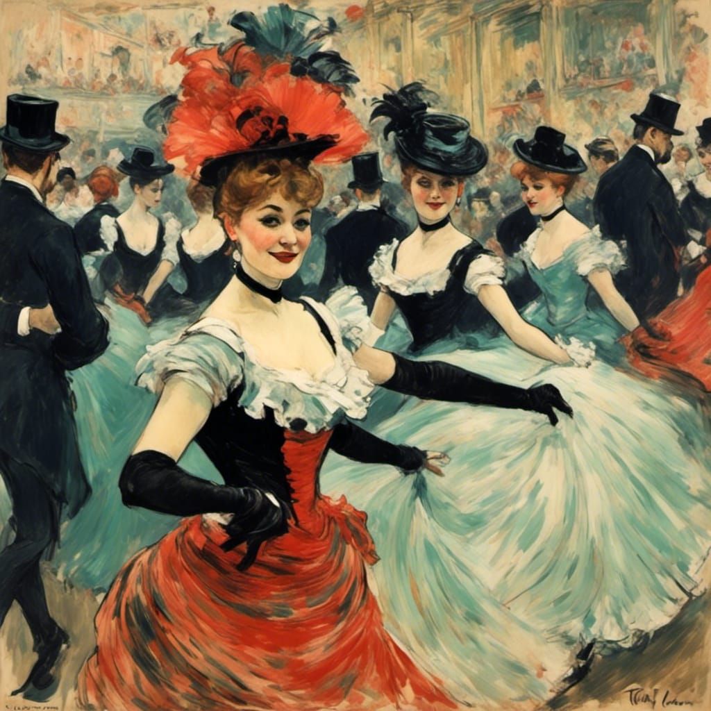 French cancan dancers