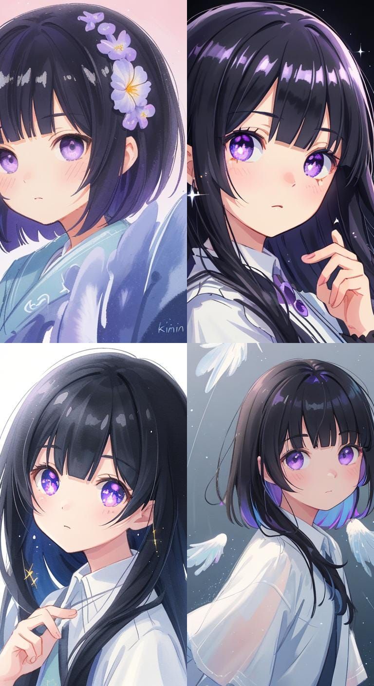 Portrait of a Woman with Purple Eyes