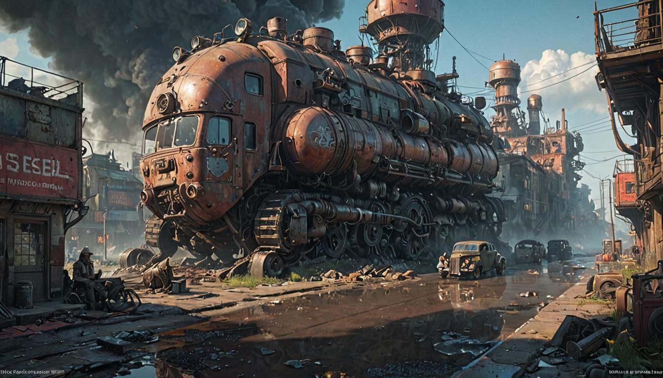 Post-Apocalyptic Dieselpunk World: ArtStation Masterpiece