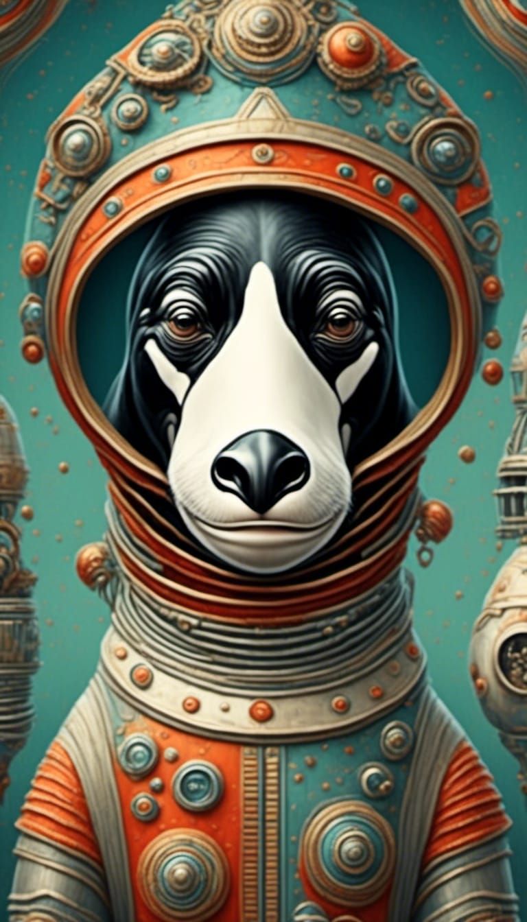 Space Age Robot in Futuristic Matroyshka