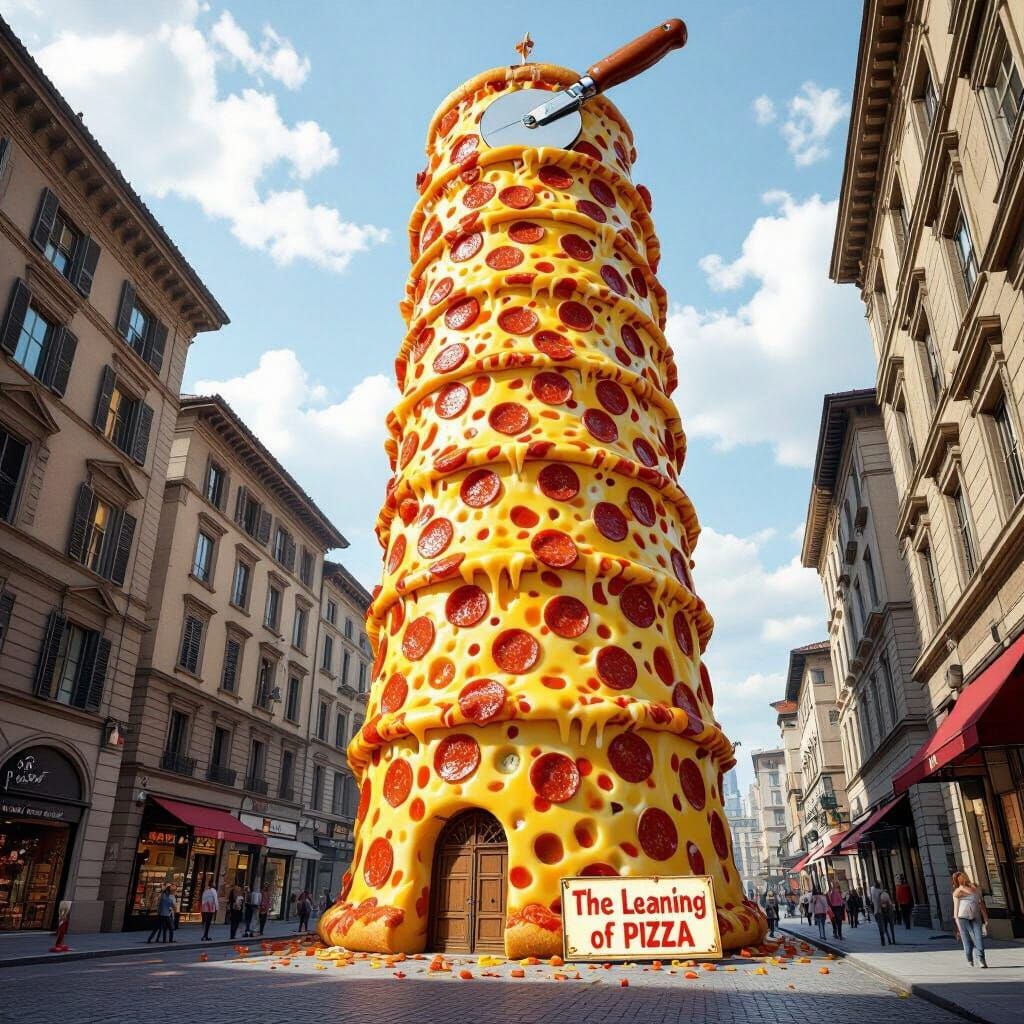The Leaning Tower of Pizza