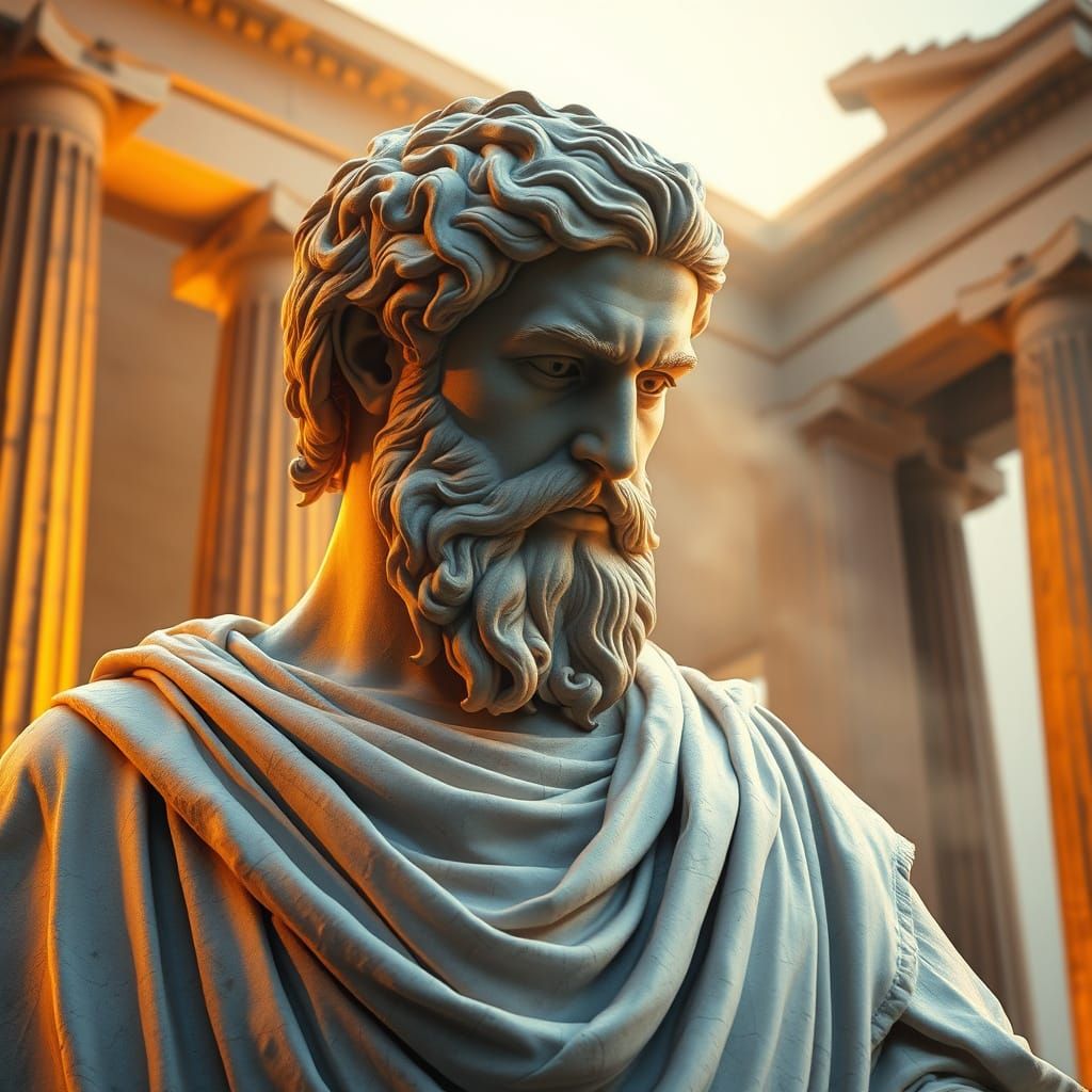 Ancient Stoic Philosopher in Contemplation