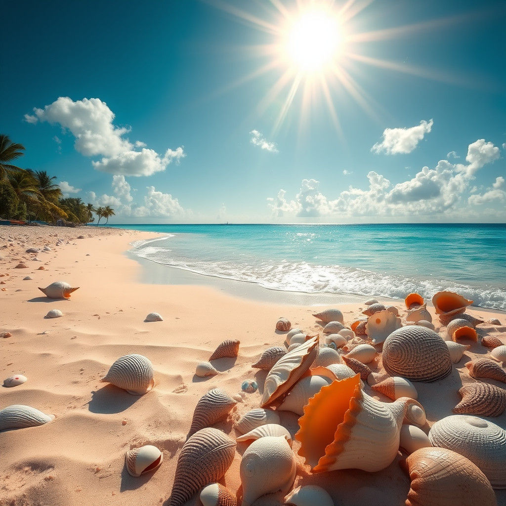 Caribbean Beach Paradise: Golden Sand and Turquoise Water