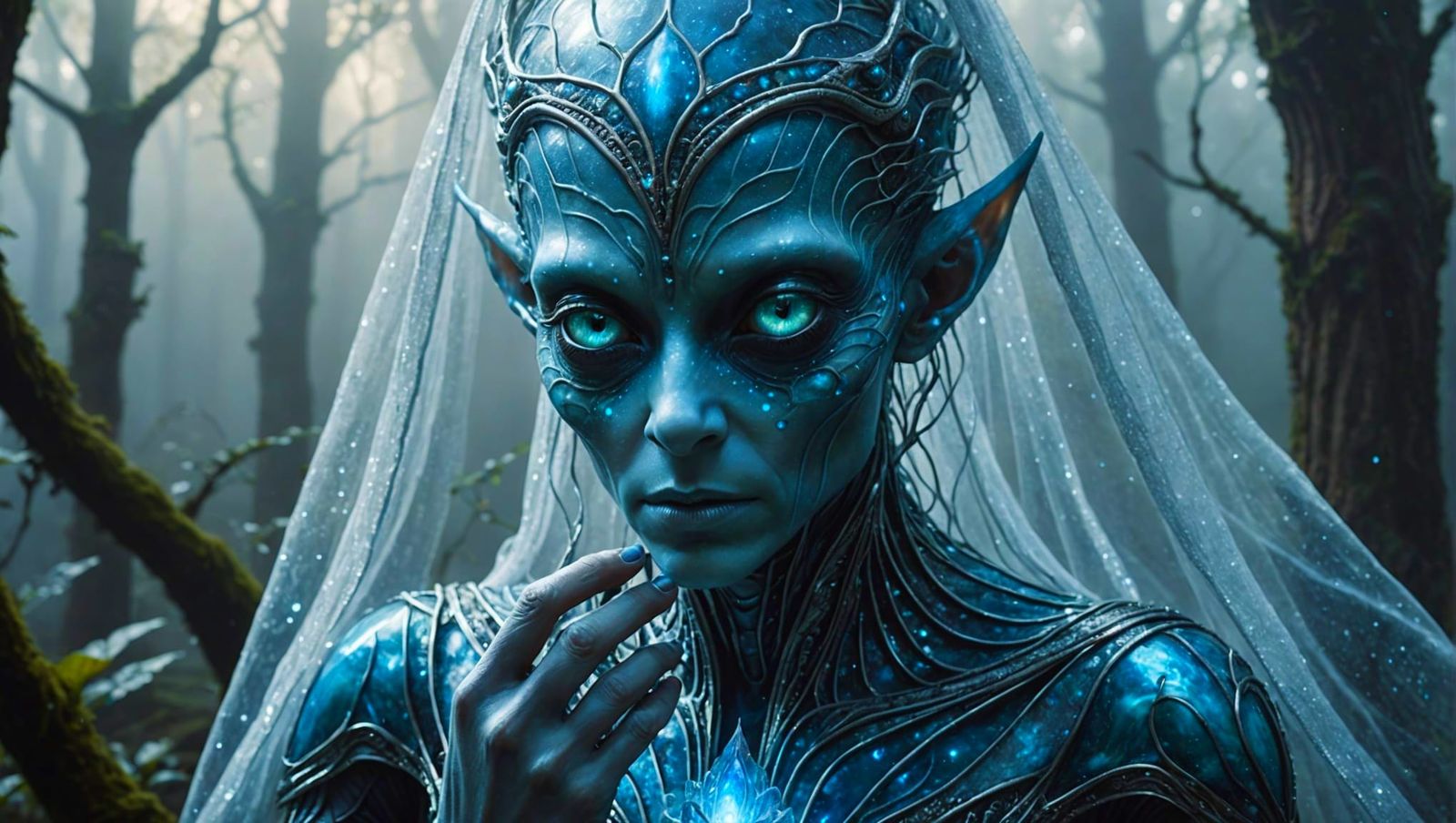 Alien Between Worlds: A Surreal Digital Painting