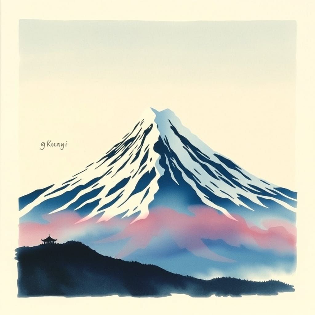Mount Fuji: Serene Japanese Landscape Art