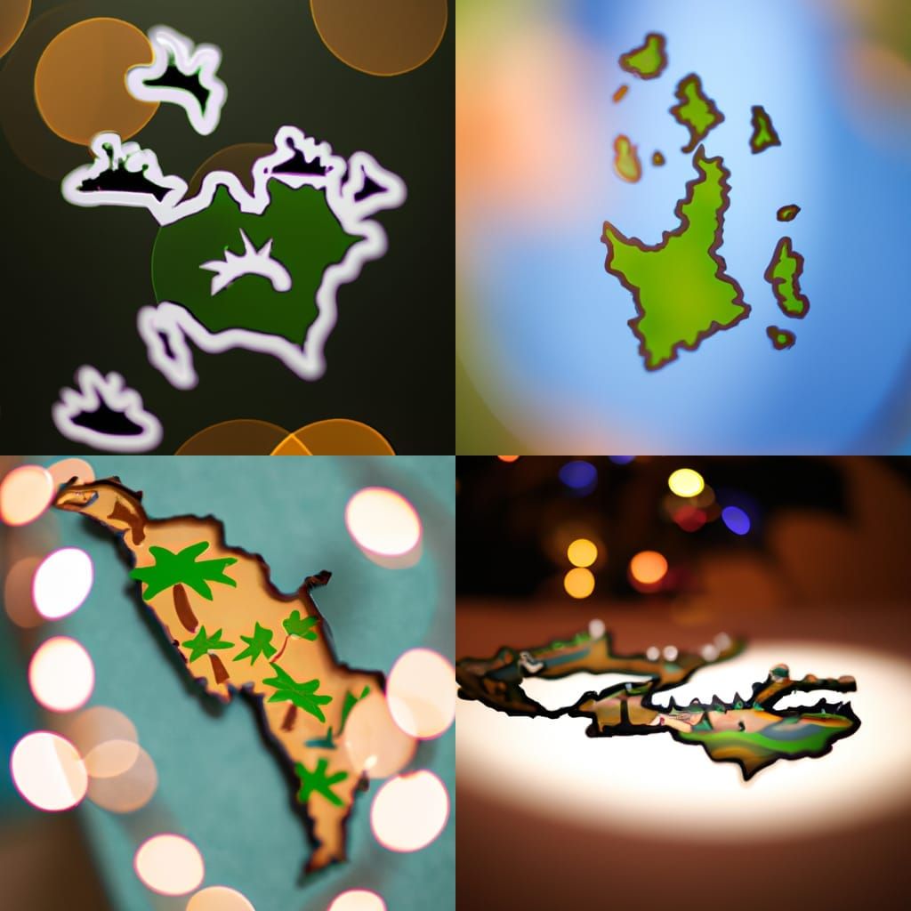 Fantasy Island Map Shaped Like Madagascar