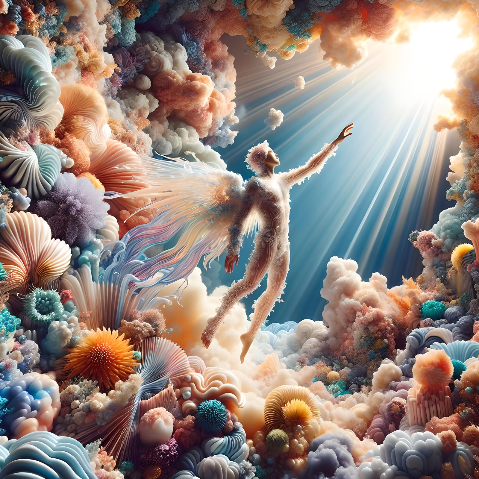 Liquid Beauty: Ethereal Fantasy in Divine Light