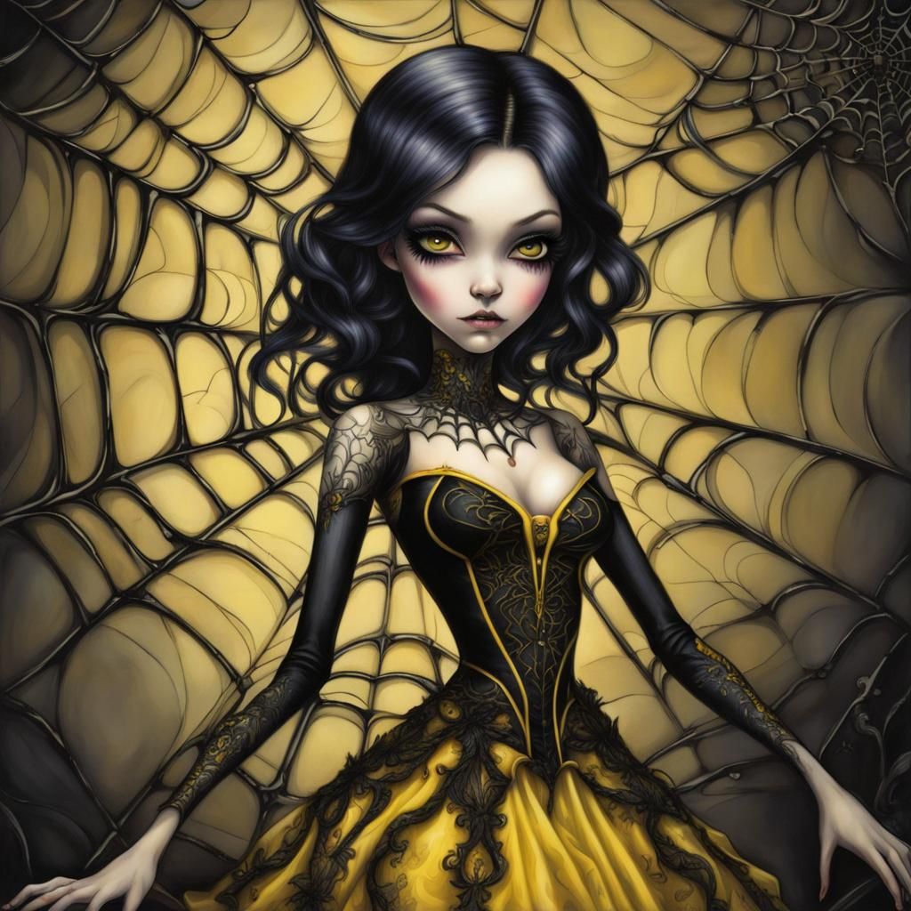 Eerie Spider in Baroque Ballroom