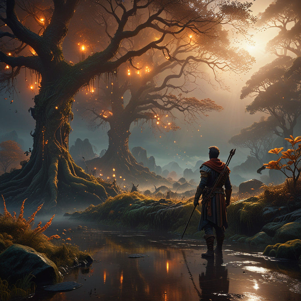 Surreal Mystic in an Ethereal Forest Glade