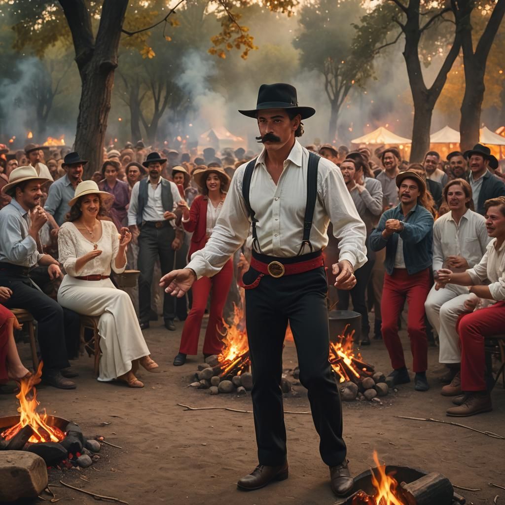 Flamenco Dancer in Ethereal Fantasy Landscape