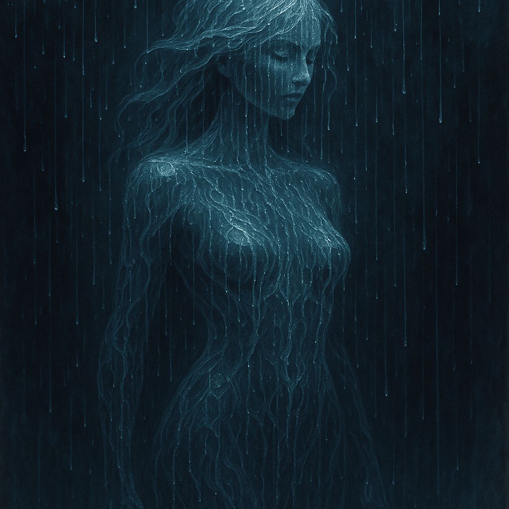 Ethereal Fantasy Artwork: Invisible Woman Silhouetted by Fal...