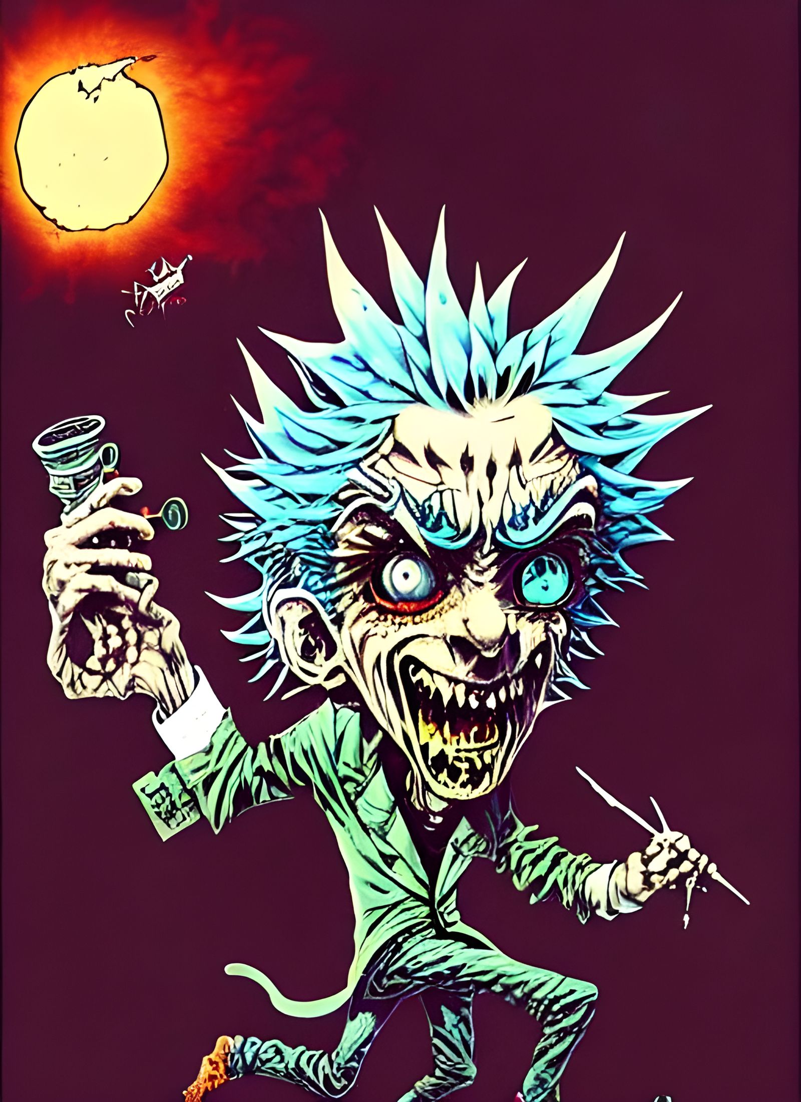 Sinister Horror Chibi Cartoon in 8k Resolution