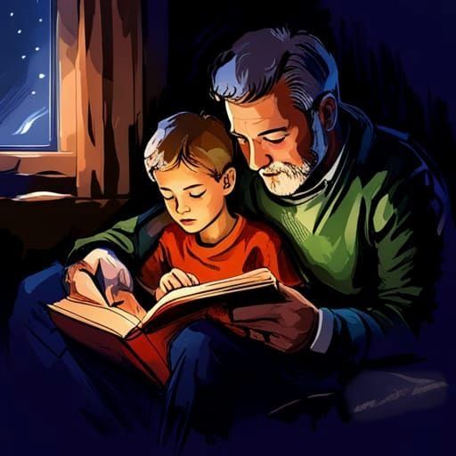 Dark Blue Field Generated by AI