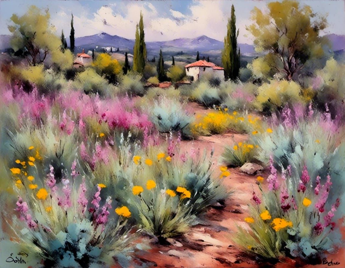 Garden full of blooms