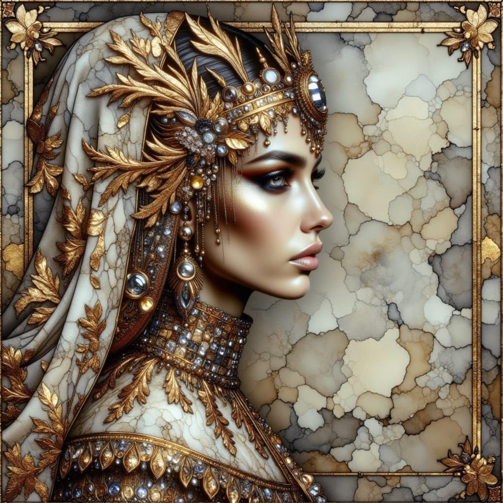 Crinkled Metallic Abstract Texture in Silver