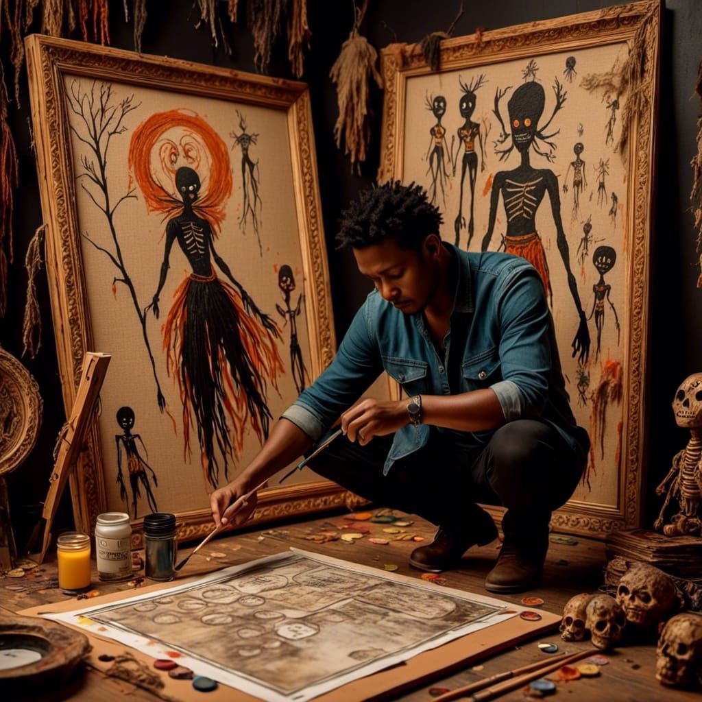 Painter Steps Out to Bring Figure to Life