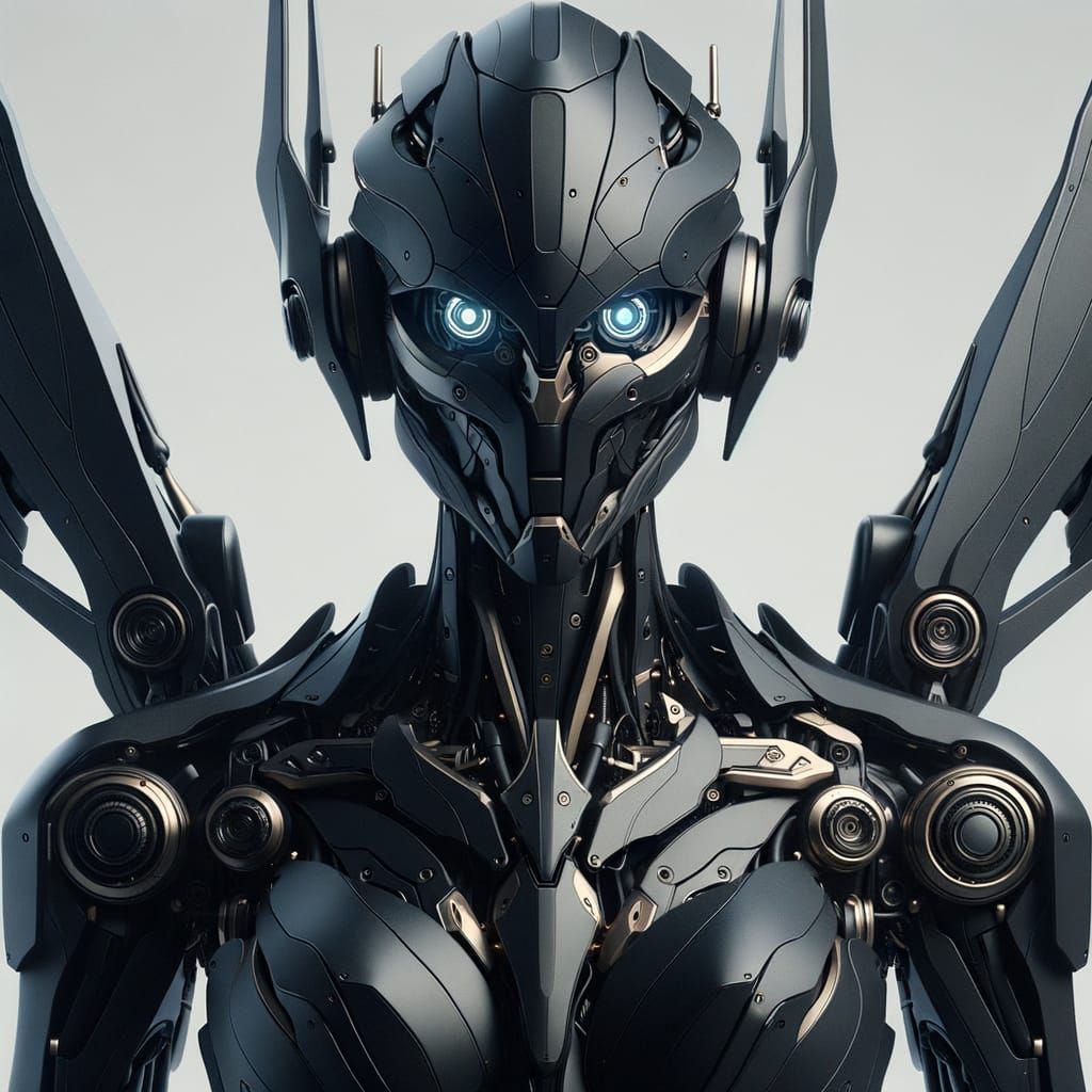 Stealth Robot Woman in Pre-1912 Illustration Style