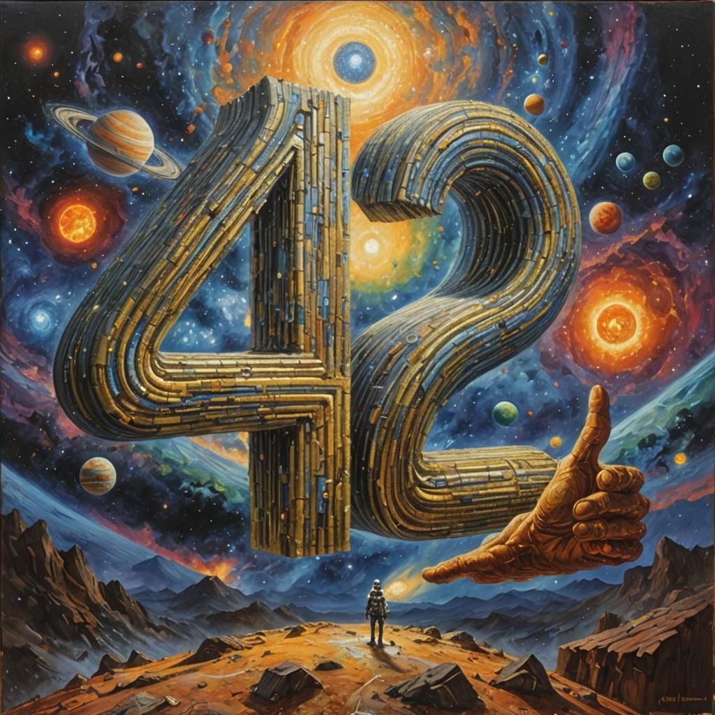 Oil Painting: The Answer to Life is 42