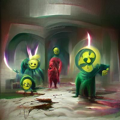 Sinister Radioactive Teletubbies by Rutkowski Style