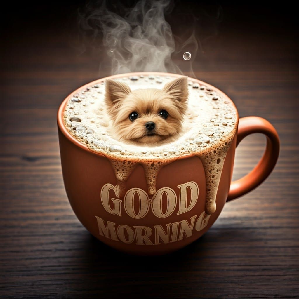 Whimsical Morning Mug in Retro Script