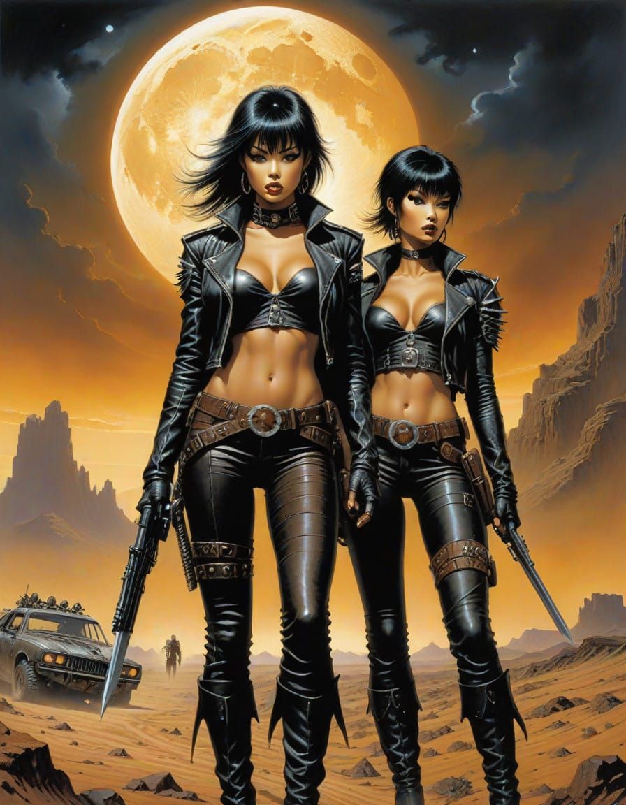 Heroic Wasteland in Dark Fantasy Style