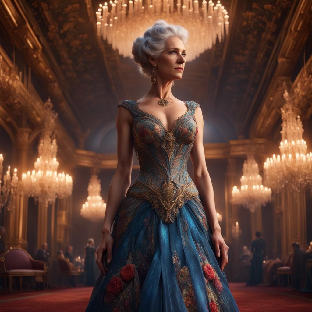 Beautiful Older Woman in Hyperdetailed Fantasy Art