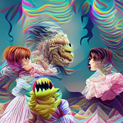 Surreal Dimension with Scary Monsters