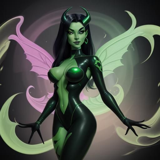 Shego as Dragon: Holographic Astral Illustration