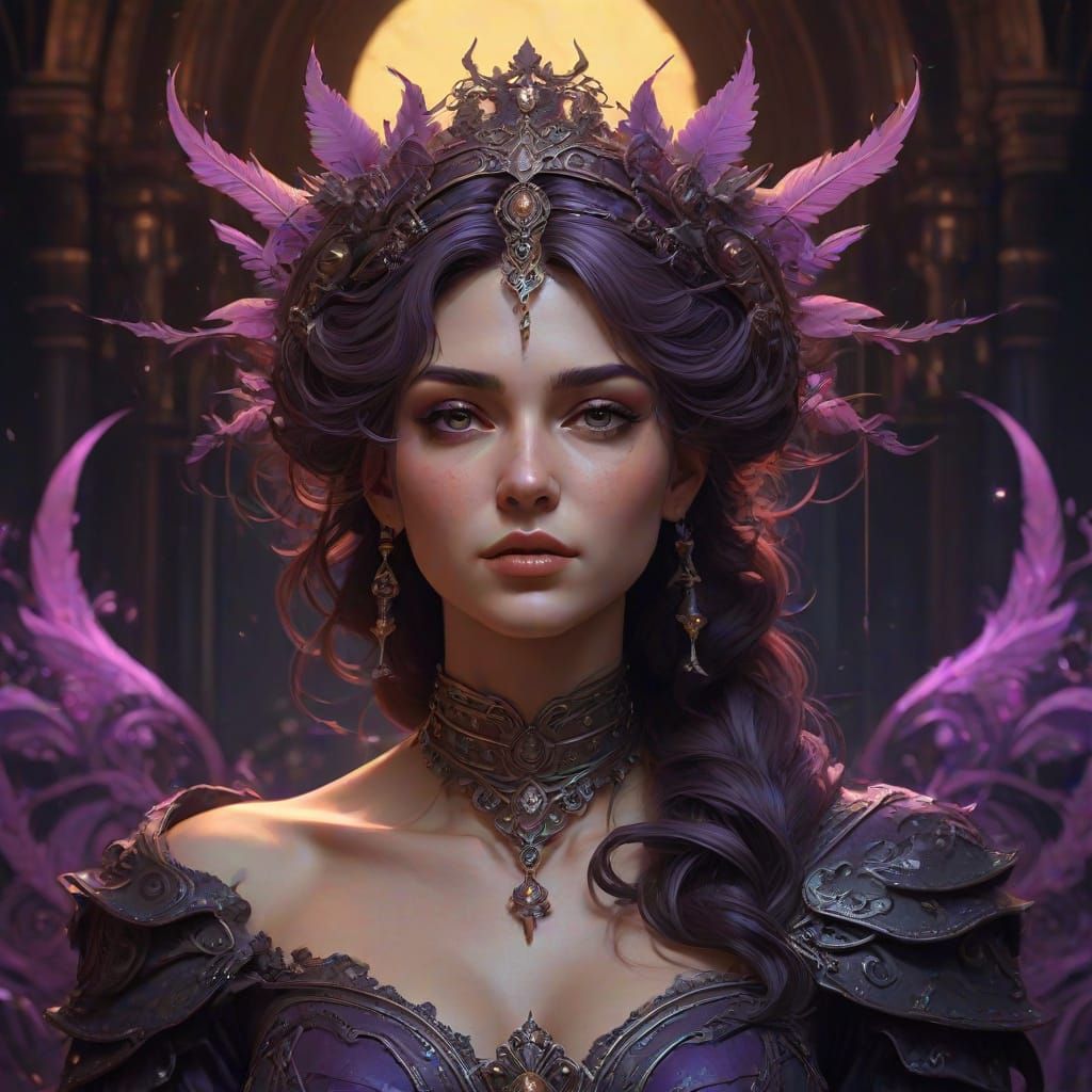 Dark Fantasy Shadows Emerge from Black Smoke