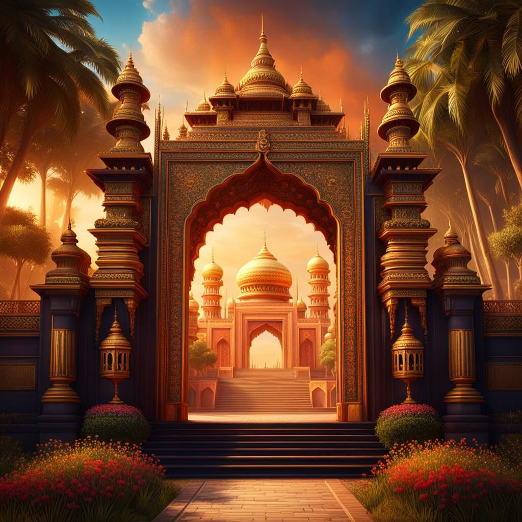 Indian History Celebration: Ornate Entrance Gate Design