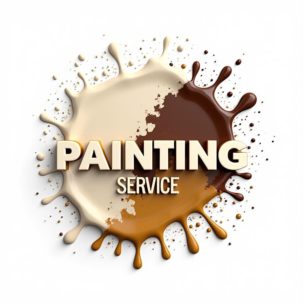Vibrant 3D Logo for Painting Service in Fantasy Style